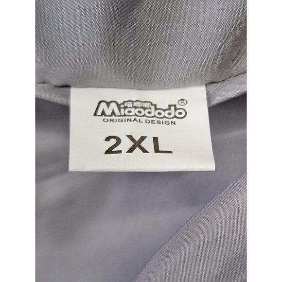 Miaododo Pet Outerwear 2XL Blue Gray Hooded Cotton Insulated Windproof Coat - Picture 2 of 11